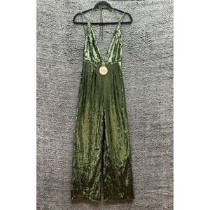 NWT Camila Coeho Backless Sleeveless‎ Sequin Jumpsuit Green Womens Size XS